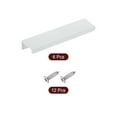 thumbnail image 3 of 6Pcs Finger Pulls, 120mm/4.72 Inch Aluminum Hidden Cabinet Edge Handles, Modern Concealed Tab Pulls Hardware for Kitchen, Furniture, Drawer, Wardrobe, White, 3 of 6