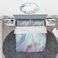 thumbnail image 3 of Designart 'Marbled Liquid Agate Colours' Modern & Contemporary Duvet Cover Set, 3 of 4