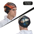 thumbnail image 6 of Rocae Astronaut Cosmic Rainbow for Beanies Hats for Men Women Warm Chunky Knit Hats Winter, 6 of 7