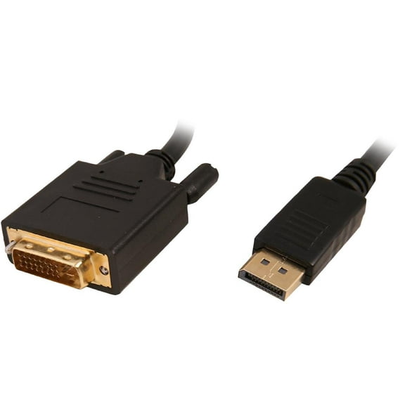 DisplayPort to DVI Cable 6 ft. 2-Pack, DisplayPort (DP) to DVI-D Male to Male Adapter Cable 1080P Compatible with PC, Laptop, HDTV, Projector, Monitor, More - Gold-Plated