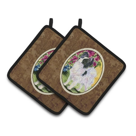 

Carolines Treasures SS8477PTHD Papillon Pair of Pot Holders 7.5HX7.5W multicolor