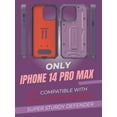 thumbnail image 3 of CaseBorne V Series Case Compatible with iPhone 14 Pro Max - Military Grade Full-Body Rugged with Kickstand and Built-in Screen Protector - Purple, 3 of 5