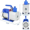 thumbnail image 4 of GYZJ Manifold Gauge 7CFM 1/2HP Single Stage Vacuum Pump Rotary Vane Deep HVAC 5 PA, 4 of 5