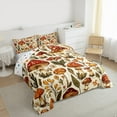 thumbnail image 2 of Manfei Red Brown Mushroom Bedding Comforter Set,Rustic Flower Floral Twin Comforter Sets,Cute Cartoon Daisy Bedding Set For Girl Child,Microfiber Bedroom Decor Reversible,2 Pieces, 2 of 7