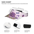 thumbnail image 3 of Sikiie Flowers And Colorful Butterflies Sun Visor Hat Adjustable Velcro Golf Visor Sports Sunscreen Visor Hat for Outdoor Activities, 3 of 7