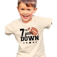 thumbnail image 2 of 7th Year Down Football Shirt for 7 Year Old Sports Theme Seventh Birthday Party Tee Natural Shirt Youth Medium, 2 of 6