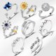 thumbnail image 1 of 8 Piezas Anillos Giratorios de Ansiedad Anillos de Ansiedad Anillos Ajustables Anillos de Estado de Ánimo Anillos de Meditación de Preocupación Calmante para Mujeres Damas Niñas Aliviar el Estrés JM, 1 of 6