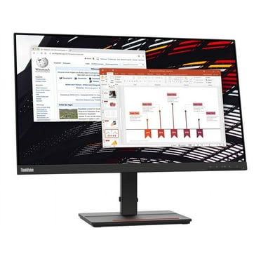 Lenovo ThinkVision S24e-20 24" (23.8" Viewable) Full HD 1920 x 1080 WLED LCD Monitor - 16:9 - 60 Hz - 4 ms - Raven Black (62AEKAT2US)