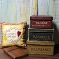 thumbnail image 5 of CVHOMEDECO. Primitive Vintage Square Photos, Memories, Keepsakes Cardboard Nesting Boxes, Large 9 X 9 X 4-1/2 Inch. Set of 3., 5 of 5