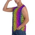 thumbnail image 3 of Fotbe Animal Paw Rainbow Men's Camiseta sin Mangas Estampada para Hombres, Playera Casual para Gimnasio, Entrenamiento, Playa-Medium, 3 of 7
