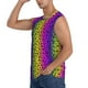 thumbnail image 3 of Fotbe Animal Paw Rainbow Men's Camiseta sin Mangas Estampada para Hombres, Playera Casual para Gimnasio, Entrenamiento, Playa-Small, 3 of 7