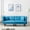 Blue, variant on Futon Sofa Bed Sleeper With 2 Pillows Light Grey Linen Blend Fabric (Replace W22316295)