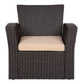 thumbnail image 5 of Afuera Living 4-Piece Outdoor Patio Conversation Set with Cushions in Beige, 5 of 11