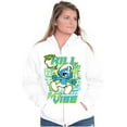 thumbnail image 3 of Smurfs Kanji Don't Kill My Vibe Unisex Plus Size Zip Hoodie Brisco Brands 2X, 3 of 5