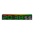 thumbnail image 1 of Descripción del reloj LED de reloj digital, reloj 9 color intercambiable, regalos Gran exhibición fácil de leer para la oficina de la sala de estar de Digital verde, 1 of 9