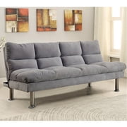 Gray Futon Sofa With Contemporary Style