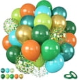 thumbnail image 1 of Set de 50 globos de látex verde y naranja de 12" Cudory, 1 of 8