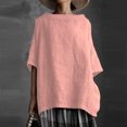 thumbnail image 2 of Birdeem T-Shirt à Manches Courtes pour Femmes, en Coton Vintage et Uni, Col Rond, Style Élégant, 2 of 6