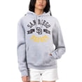 thumbnail image 4 of Women's G-III 4Her by Carl Banks Heather Gray San Diego Padres City Graphic Pullover Hoodie, 4 of 4