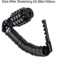 thumbnail image 2 of 4-Digit Resettable Security Bicycle Lock Heavy Duty Bike Lock 1.6m Cycle Lock for Bicycle Outdoors, 2 of 5