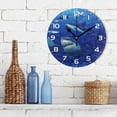 thumbnail image 3 of SKYSONIC Sharks Wall Clock 10 Inch Silent Non Ticking Round Clock Oil Painting Clock Easy to Read Clock for Living Room Bedroom Bathroom Home Decor, 3 of 7