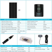 Renogy 100 Watt 12 Volt Solar Panel Premium Kit with 20A MPPT Rover Controller
