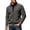 Coffee, variant on Men's Stand Collar Full Zip Knit Cardigan Fleece Lined Marled Jacquard Sweater Jacket Fall Winter Casual Warm Knitted Outerwear Wine XL