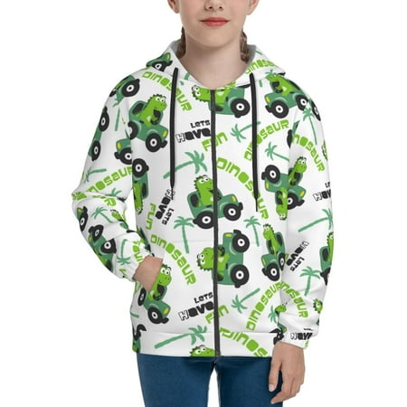 

Hoodies for Teen Girls Boys green rainbow car Long Sleeve Youth Kids Essentials Zip Up Hoodie Lghtweight Fashion Hoodies & Sweatshirts Jacket Fall Winter Outfits Tops
