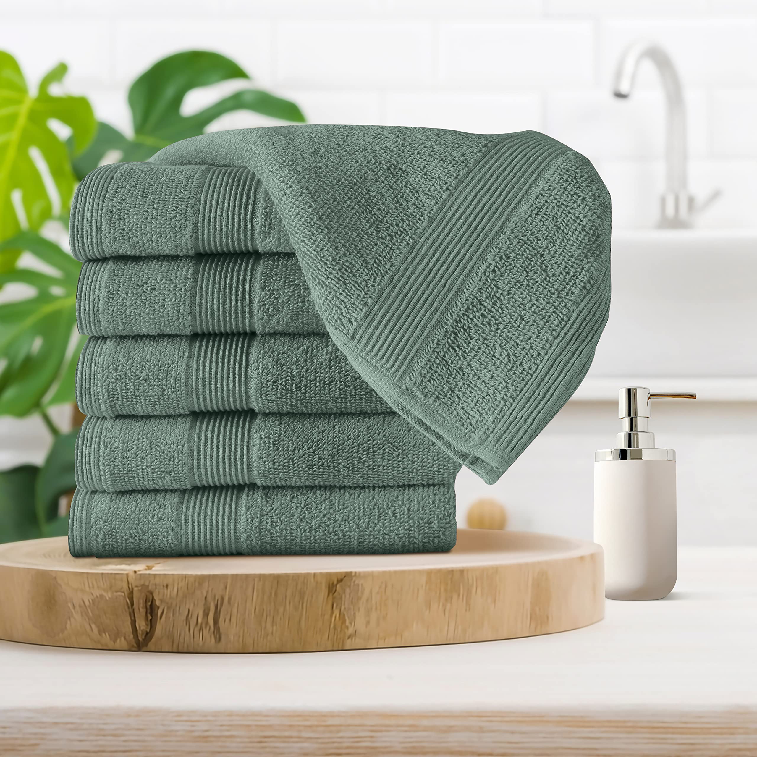 Belizzi Home 8 Piece Towel Set 100% Ring Spun Cotton, 2 Bath Towels 27x54,  2 Hand Towels 16x28 and 4 Washcloths 13x13 - Ultra Soft Highly Absorbent  Machine Washable Hotel Spa Quality - Green - Yahoo Shopping