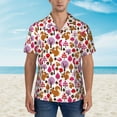 thumbnail image 2 of Susaid Squirrel In The Forest Print Short Sleeve Shirts Button Down Casual Shirts Summer Beach Aloha Button Down Short Sleeve for Men ,XX-Large, 2 of 7