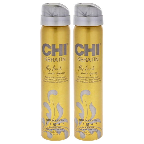 Keratin Flex Finish Hair Spray by CHI for Unisex - 2.6 oz Hair Spray - Pack of 2