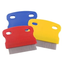 2Pcs Pet Comb Stainless Steel Toothed Grooming Cleaning Hair Brush Flea Ovum Remover for Cat Dog (Random Color)