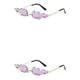 thumbnail image 1 of Minnieouse Gafas de sol a prueba de viento para actividades al aire libre Manténgase protegido con estilo Sin marco Llama Fuego Transpirable Láser morado Púrpura Láser 2Conjunto, 1 of 6