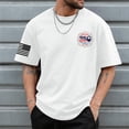 thumbnail image 2 of mgoYE America 250th Anniversary Shirt Men American Flag 250th Anniversary Commemorative Tee, Crew Neck Loose Fit Daily Tee(White,M), 2 of 5