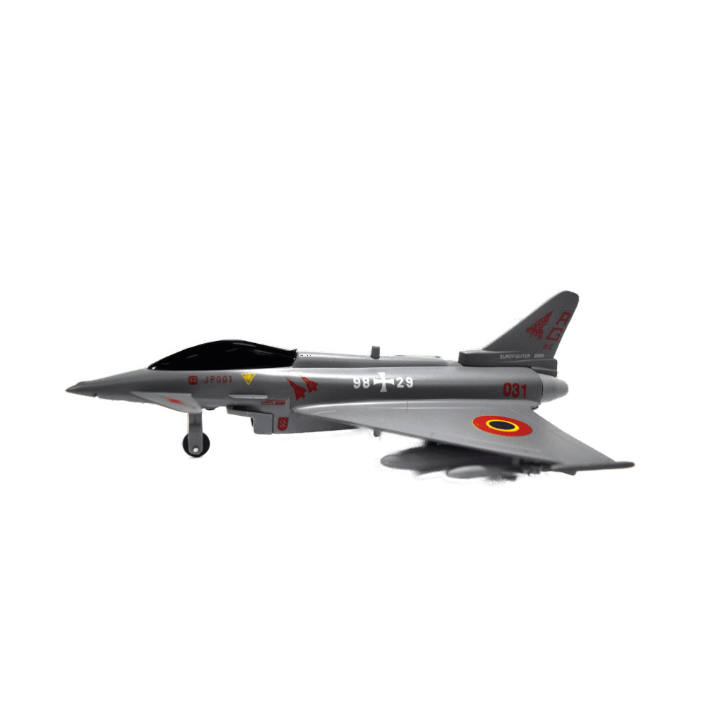 Silver Jet Fighter Cast Metal European Pulled Back Action TOY SJF ...