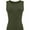 Olive green, variant on Womens Sleeveless Ribbed Fitted Tank Top Racerback Crew Neck Casual Vest