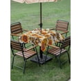 thumbnail image 5 of Square Outdoor Tablecloth with Umbrella Hole Sunflower Fall Outside Table Cloth Waterproof Patio Table Cover Autumn Rustic Vintage Botanical Floral Zipper Tablecloths for Picnic Camping 54x54 Inch, 5 of 8