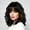 Black Mixed Brown, variant on 14 Inch Short Bob Wavy Wig with Bangs for Women, Synthetic Fiber, Shoulder Length, Color Variants