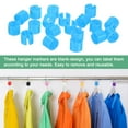 thumbnail image 4 of Uxcell 100-Pack Clothes Hanger Markers Blank, Plastic Garment Clips Fit 3.5mm Rod for Clothing Hangers [Sky Blue], 4 of 6