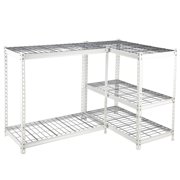 Juggernaut Storage 60W x 24D x 72H 5-Shelf Steel Shelving, White