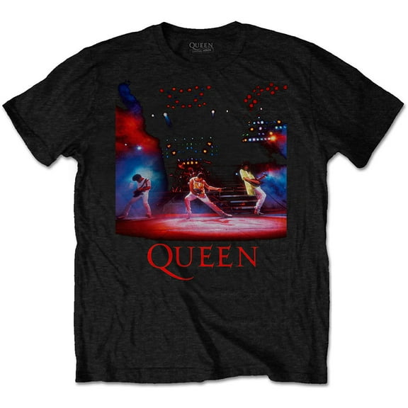 Men's Queen Live Shot Spotlight Slim Fit T-shirt Small Black