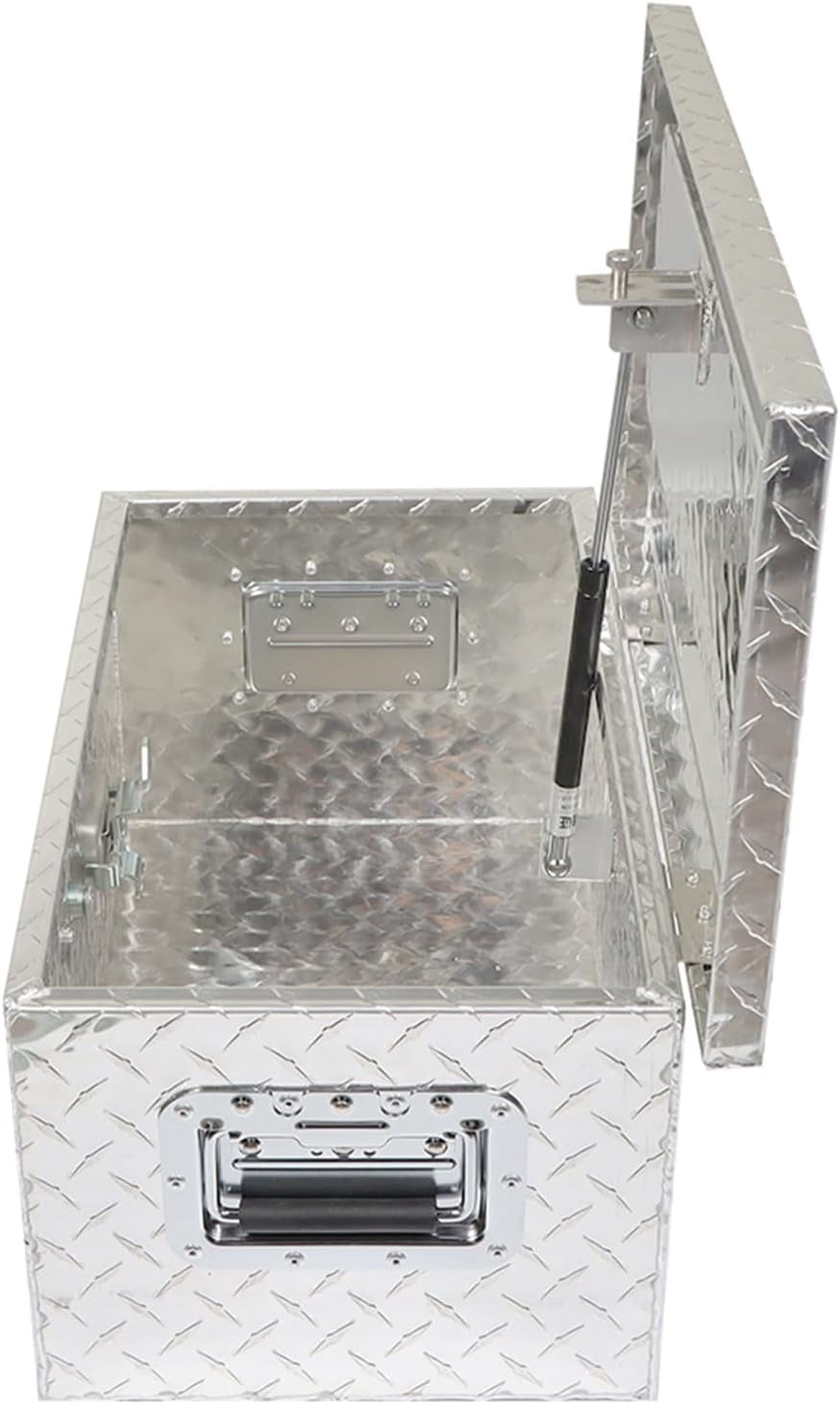 SEBLAFF 20 Inch Heavy Duty Aluminum Diamond Plate Tool Box Silver Replacement for Pick Up Truck RV Trailer with Lock & 2 Keys