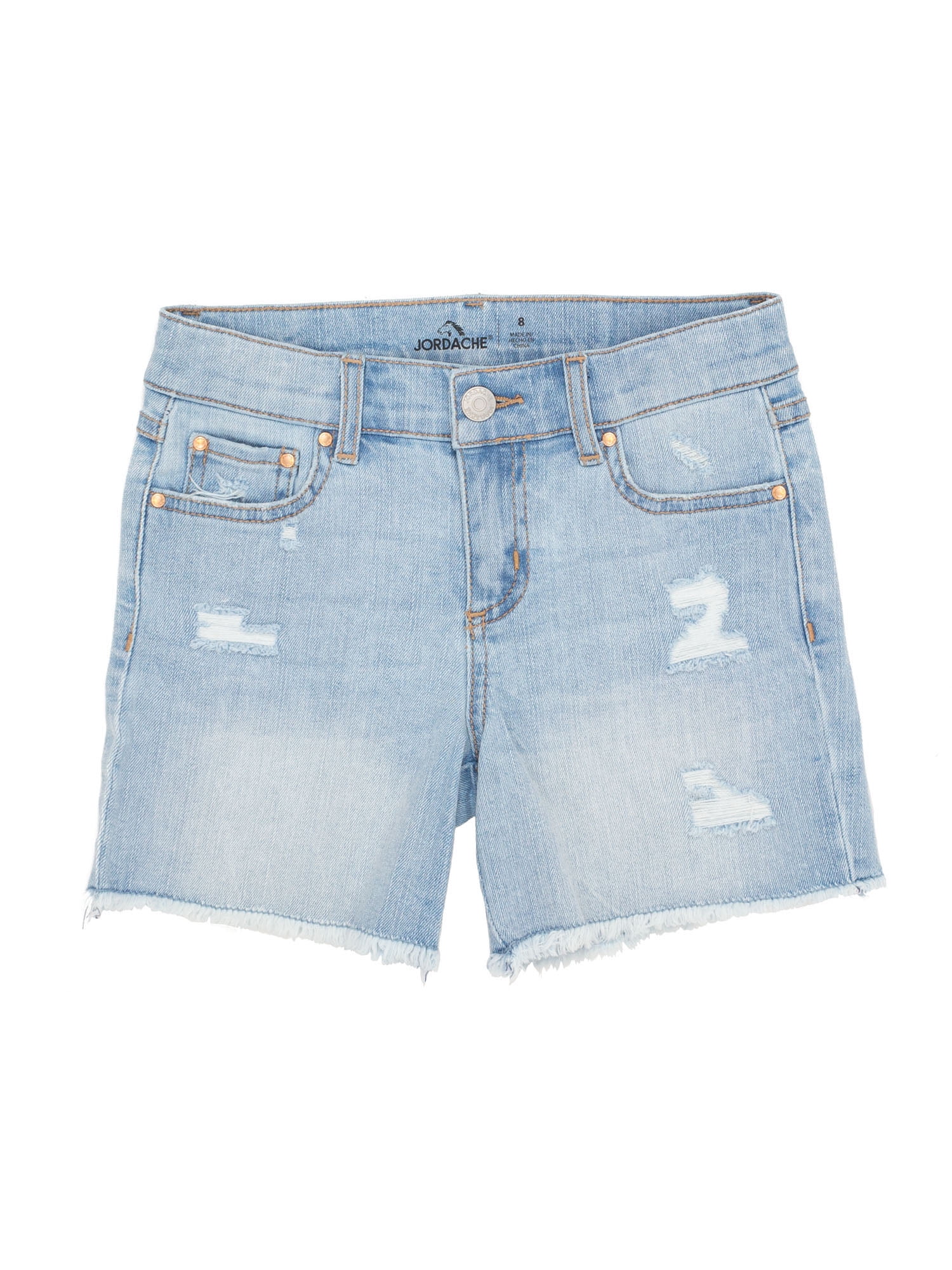 Jordache Girls Destructed 90's Midi Short, Sizes 5-18
