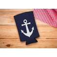 thumbnail image 2 of Beach Themed Party Favors Classic Navy Nautical Boating Anchor 24-Pack Ultra Slim Can Drink Thermocoolers, 2 of 8