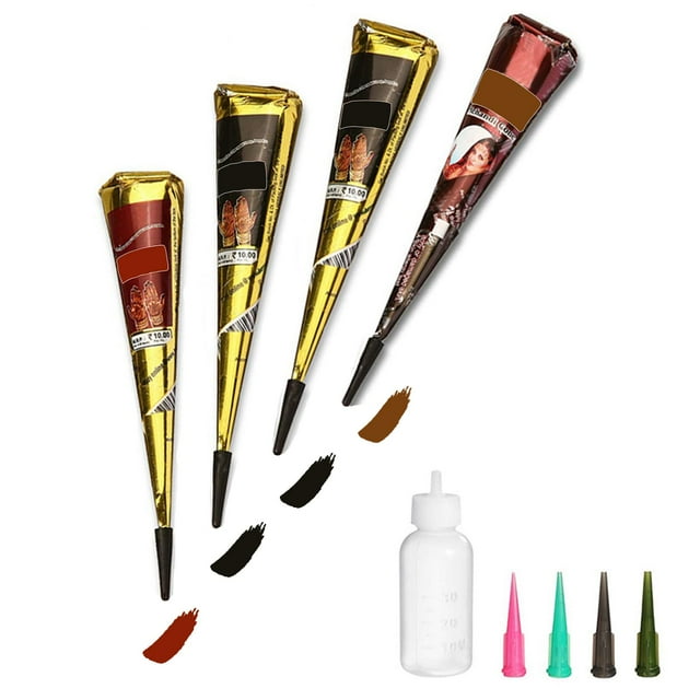 Kit de tatuajes temporales Wumawu, 4 unidades, pasta semipermanente