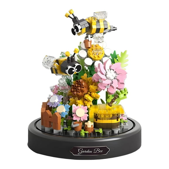 MACTANO Insect Micro Mini Building Block Set Bee Flower Brick Plastic Kit Toy for Adult Kid 588PCS