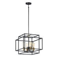 thumbnail image 1 of Maxim 10247BKSBR Suspension à 4 Lumières, Luminaires de Plafond Noir/satin de 17,75 Po, 1 of 1