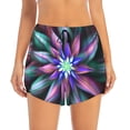 thumbnail image 2 of Cauagu Colored Abstract Print Women's 2 in 1 Running Shorts Athletic Workout Gym Yoga Shorts Running Shorts for Women-X-Large, 2 of 7