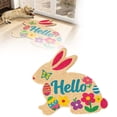 thumbnail image 1 of TIELUTT 2026 Easter Bunny Shaped Welcome Mat Easter Absorbent and Durable Mat Velvet Easter Bunny 4x8 Rug Fuzzy Area Rugs for Living Room Stone Throw Blanket Loose Knit Blanket Blanket Throws for Bed, 1 of 7