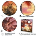 thumbnail image 3 of Designart "Radiant Sunset Among The Palm Trees IV" Palms & Palm Trees Canvas Art Print, 3 of 7